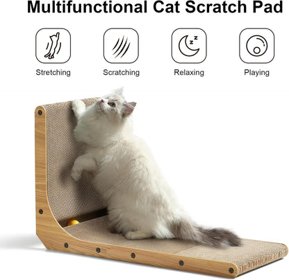 Cat Scratcher, 26.8 Inch L Shaped Cat Scratch Pad for Indoor Cats