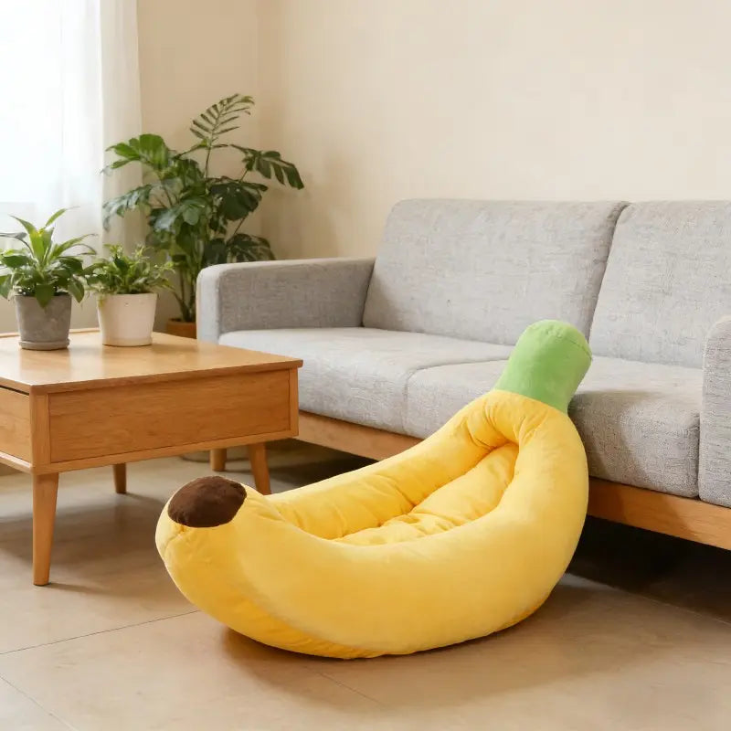 Banana-Shaped Boat Pet Bed, Detachable and Washable, Suitable for Small/Medium Cats/Dogs, Kitten Bed, Universal Design, Comfortable and Soft, Secure Pet Bed