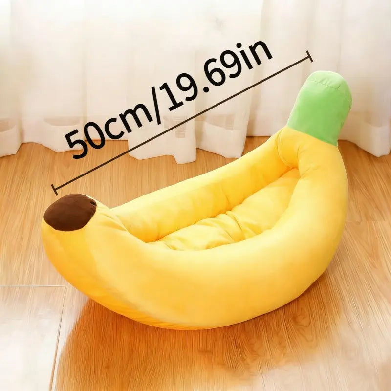 Banana-Shaped Boat Pet Bed, Detachable and Washable, Suitable for Small/Medium Cats/Dogs, Kitten Bed, Universal Design, Comfortable and Soft, Secure Pet Bed