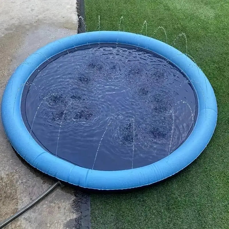 Outdoor Garden Water Sprinkler for Dogs, Portable Non-Slip Universal Pet Play Bathing Sprinkler, Playful Bath Time, Pet Shower Pad for Daily Use, Inflatable Water Soaker #GLOBAL PICKS
