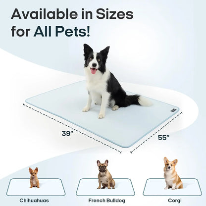 Vagascape Cooling Pet Blanket, Eco-Friendly Cooling Blanket, Pet Cooling Mats for Dog Bed and Cat House, Use in Crate, Tunk, Camping, Outdoors, Portable, Durable– Oversized Large 39″×55″ Pet Pad, Machine Washable, Ice