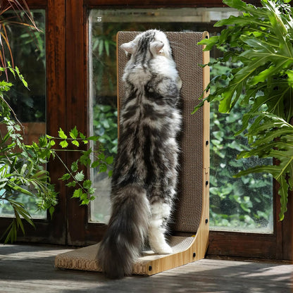 Cat Scratcher, 26.8 Inch L Shaped Cat Scratch Pad for Indoor Cats