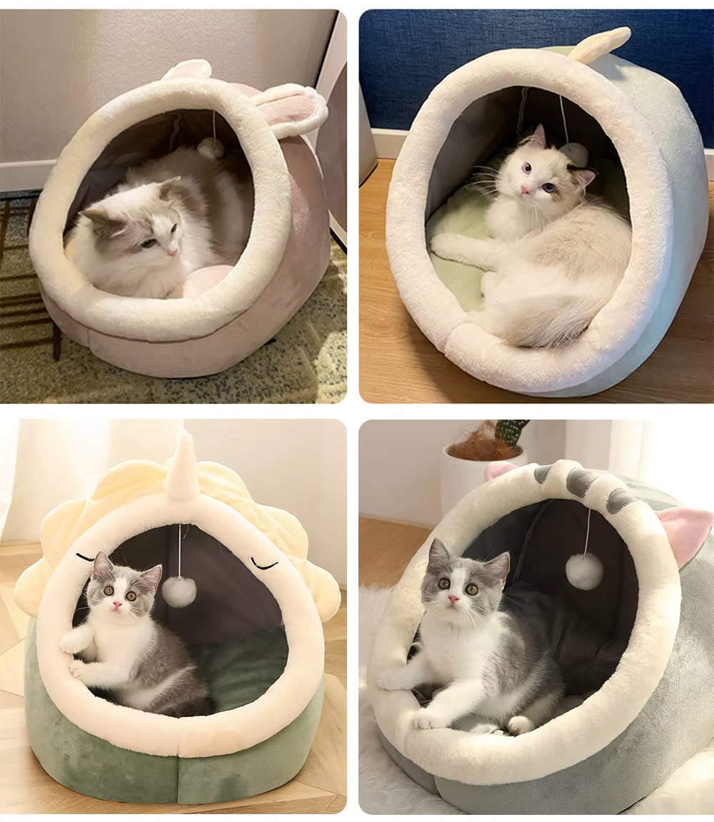 The Purr-fect Snooze Zone: The Foldable Feline Fortress for Dreamy Cats and Snuggly Small Dogs!