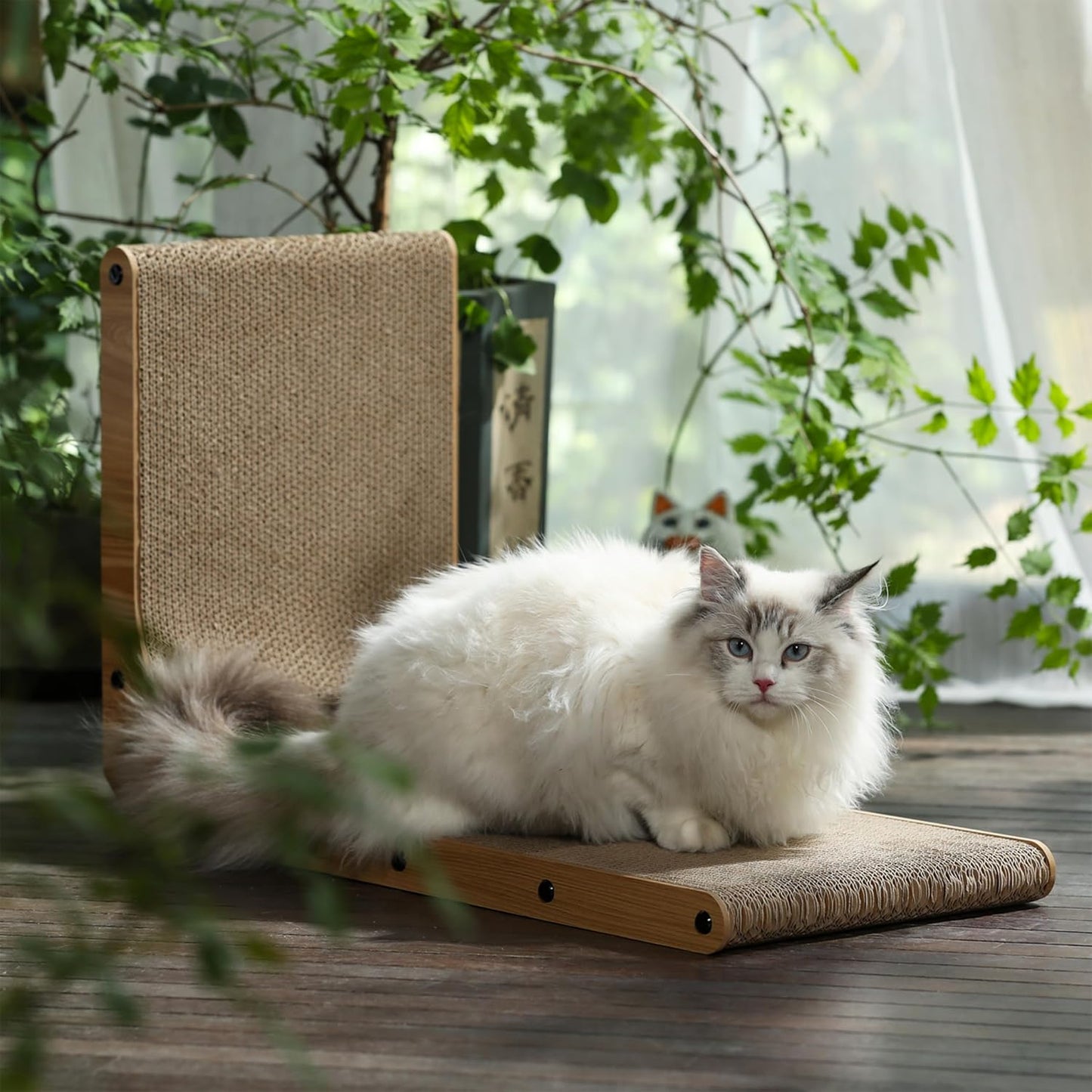 Cat Scratcher, 26.8 Inch L Shaped Cat Scratch Pad for Indoor Cats