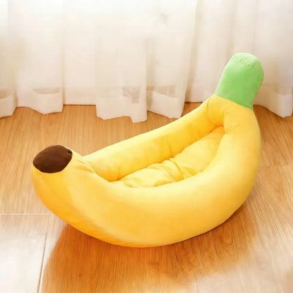 Banana-Shaped Boat Pet Bed, Detachable and Washable, Suitable for Small/Medium Cats/Dogs, Kitten Bed, Universal Design, Comfortable and Soft, Secure Pet Bed