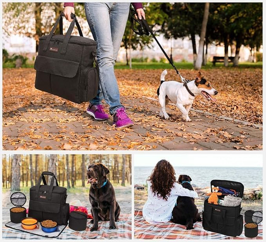 Paw-some Weekend Adventure Kit: Doggo's Grab-and-Go Goodies with Snazzy Bowls and a Mat for Glamping!