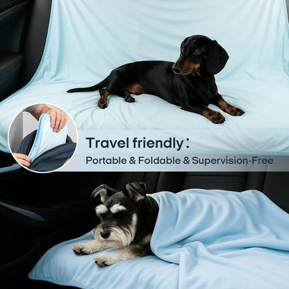 Vagascape Cooling Pet Blanket, Eco-Friendly Cooling Blanket, Pet Cooling Mats for Dog Bed and Cat House, Use in Crate, Tunk, Camping, Outdoors, Portable, Durable– Oversized Large 39″×55″ Pet Pad, Machine Washable, Ice