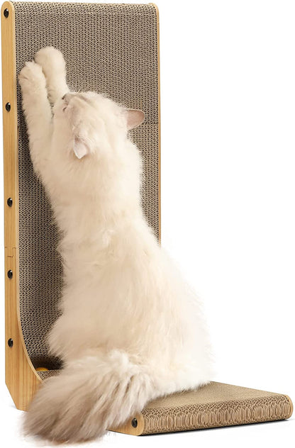 Cat Scratcher, 26.8 Inch L Shaped Cat Scratch Pad for Indoor Cats