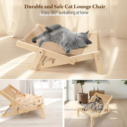 Sisal Cat Scratcher, Adjustable 4-Position Cats Scratcher Lounge