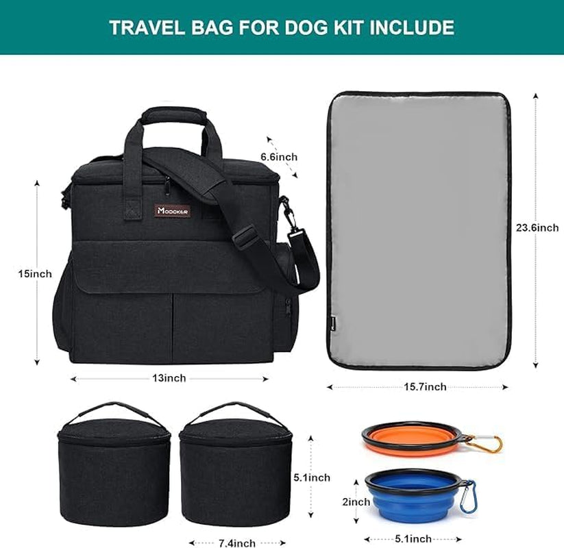 Paw-some Weekend Adventure Kit: Doggo's Grab-and-Go Goodies with Snazzy Bowls and a Mat for Glamping!