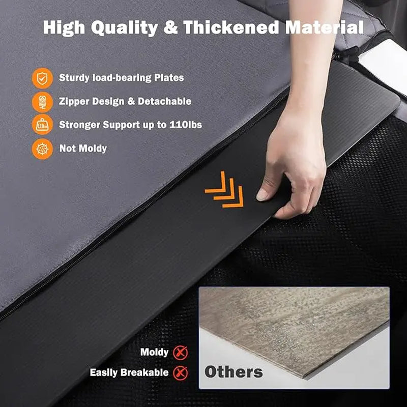 MIXJOY XL Dog Backseat Hammock - Waterproof Cover Handles Muddy Paws, Breathable Mesh, Non-Slip, Dirt-Resistant, Storage Pocket - for Large/Medium Dogs, Suvs/Trucks, Pet Travel Essentials Car Accessories Backtoschool