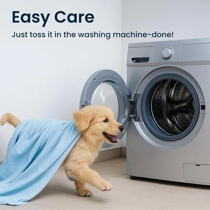 Vagascape Cooling Pet Blanket, Eco-Friendly Cooling Blanket, Pet Cooling Mats for Dog Bed and Cat House, Use in Crate, Tunk, Camping, Outdoors, Portable, Durable– Oversized Large 39″×55″ Pet Pad, Machine Washable, Ice